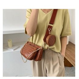 vintage crocodile women shoulder bags designer chains handbags luxury wide strap crossbody messenger bag lady purses 3 pic