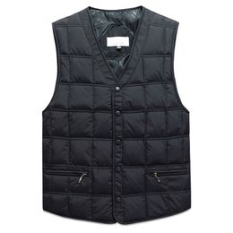 Duck Down Sleeveless Jacket For Men Winter Windbreaker Parka Warm Thick Vest Male Casual Outerwear Snow Waistcoat With Pockets 211110