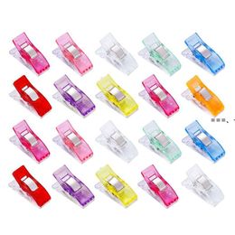 NEWParty Favor Binding Clamp Housekeeping Plastic Wonder Clips Holder For DIY Patchwork Fabric Craft Sewing Knitting 9 Colors RRB12449