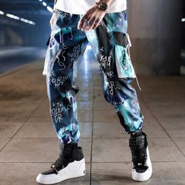 Multi Pockets Cargo Harem Jogger Pants Men Hip Hop Fashion Casual Track Trousers Streetwear Harajuku 2021 New Men Sweatpants X0723