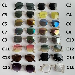 Luxury Designer Sunglasses for Women Metal Frame Hexagonal Uv Protection Sun Glasses Goggle Eyewear