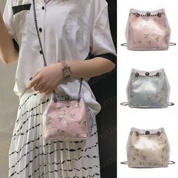 Women Clear Embroidered Bag Messenger Handbag Crossbody Shoulder Tote Purse Gift