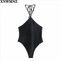 Women's swimsuit Jumper body suit Women casual Sexy Slim beach Jumpsuit Romper girl Bodysuit Bandage jumpsuit female 210520