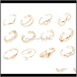 Toe Rings Body Jewelry Drop Delivery 2021 Korean Girls Personalized Hybrid Simple Womens Open Foot Ring 6Gdog