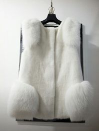 Women's Fur & Faux 2021 Vest Mink Whole Female Short Paragraph