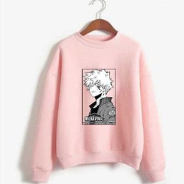 My Hero Academia Hoodie Fashion Anime Elements Winter Cotton Pullovers Tops Y0803 Y0804