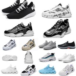 Scarpe da corsa casual da uomo estive IG8X Comode maglie traspiranti solide Nero grigio scuro Beige donna Accessori di buona qualità Scarpa da passeggio Sport Fashion 31