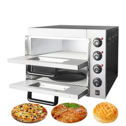 BEIJAMEI Commercial Double Layer Pizza Oven Machine 3000W Electric Roast Chicken Duck Cake Bread Baking Oven