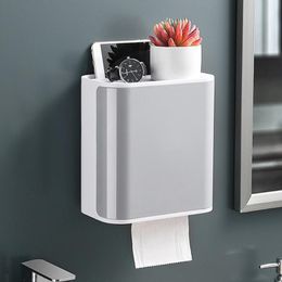 Toilet Paper Holders Holder Waterproof Wall Mounted Shelf Storage Box Bathroom Tool Tissue Roll