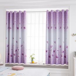Curtain & Drapes Blackout Short Curtains 1 PC Blossoming Flowers Pattern For Living Room Bedroom Kitchen Window Treatments Home 2JL846