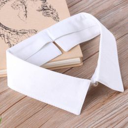 Bow Ties Classic Black/White Collar Shirt Fake Tie Vintage Detachable False Lapel Blouse Top Women/MenBow