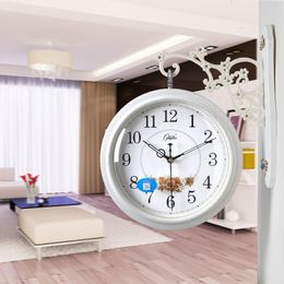 Wall Clocks Double Sided Clock Simple Living Room Luxury Silent Creative Digital Kitchen Orologio Da Parete Home Decor 50
