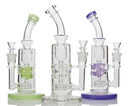 Vintage Tsunam Pulsar 10inch Unity Orbit Recycler Glass Bong Hookah Water pipe Bubbler Heady Oil Dab Rigs can put customer logo