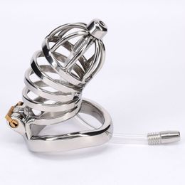 Chastity Belt Stainless Steel Bondage Cock Cage With Removable Urethral Sound Penis Locking BDSM Sex Toys for Man