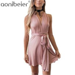 multiway dresses Canada - Summer Women Wrap Convertible Infinity Dress Sexy Multiway Mini Female Bandage Beach Club Party es 210419