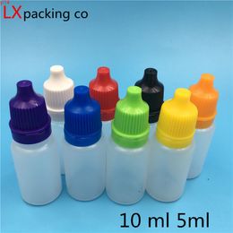 10ml Plastic Bottle For Eyedrops 10g red Yellow Blue Black Violet Lid Ophthalmic Eye Drops Empty packing Bottlesgood qty