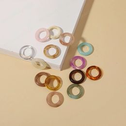 2021 Colorful Transparent Acrylic Irregular Marble Pattern Ring Resin Tortoise Rings for Women Girls Jewelry