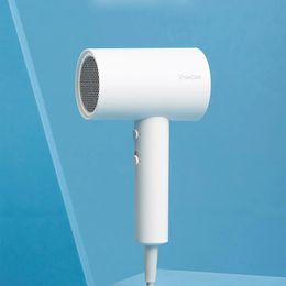 ShowSee A1-W Electric Anion Hair Dryer Negative Ion Hair Care Blower 1800W EHD Constant Temperature Hot/Cold Wind Switch 360° Rotated Tuyere