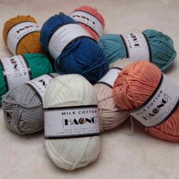 1PC 50gMilk Cotton Yarn Fine Quality Hand-Knitting Thread Soft Warm DIY Cotton Threads Baby Wool for Hand Knitting Crochet Yarn Y211129