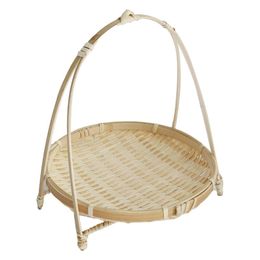 Storage Baskets Bamboo Woven Hanging Basket Tea Ceremony Snack Dried Fruit