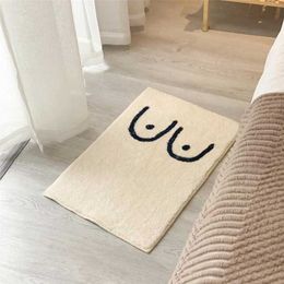 Non-slip Bath Mat Absorbent Bathroom Rug Fluffy Bath Tub Side Carpet INS Floor Mat for Bedroom Bedside Rugs Entrance Doormat 211217