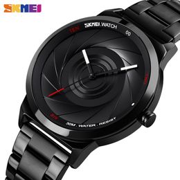 Skmei Fashion Sport Quartz Watch 3d Fashion Dial Mens Watch Top Brand Luxury Full Steel Business 30 Waterproof Watch Reloj 9210 Q0524
