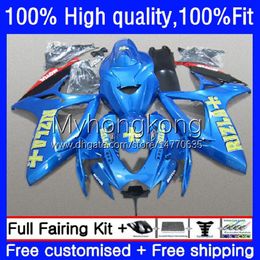 OEM Injection Mold For SUZUKI GSX-R750 K6 600CC GSXR-750 GSXR600 06-07 Body 21No.101 GSXR 600 750 CC GSX-R600 750CC 2006 Pearl blue 2007 GSXR-600 GSXR750 06 07 Fairings