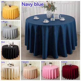 23 Colours Wedding Table Cloth Cover Linen Round Decoration Banquet el Show Party Plain Polyester Water Proof 211103