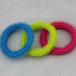 Pet Puppy Dog Chew Cicle Ring Toys Supplies Durable Thorn Rings Molar Clean Teeth Interactive Training Dogs TPR Molar Bite Resistant Toy H47MZFE
