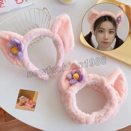 Pink Elephant Ear Makeup Headbands Hair Accessories Bandwidth Tighten Hairbands Cute Cartoon animal Ears Girls Headband Accessories Headwear