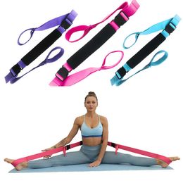 Yoga Stretching Leg Strap Yoga Tension Band Training Splits Stretch Cross Fork Dance Gymnastic Elastic Band Equipment for Home H1026