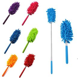 new 10 Colour Scalable Microfiber Telescopic Dusters Chenille Cleaning Dust Desktop Household Dusting Brush Cars Cleaning Tool EWE7701