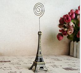 2021 Wedding Table Home Decoration 16.5cm Eiffel Tower Place Card/Photo Holder Table Number Clip+DHL Free