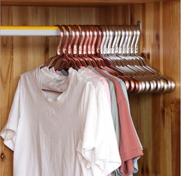 Wholesale Space Aluminium Hanger Waterproof Rust-proof Clothes Rack No Trace Clothing Support Household Anti-skid Hanging