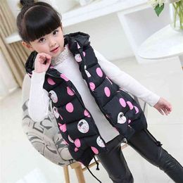 Kids Waistcoats Children Baby Girl Vest Jacket Winter Autumn For Girls Outerwear Coats Teen 6 8 10 12 14 Years TZ282 210818