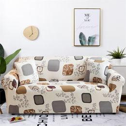 Floral Print Elastic Sofa Cover Stretch s for Living Room Couch L-shape Armchair Chair Slipcovers 1/2/3/4 Seat 220302
