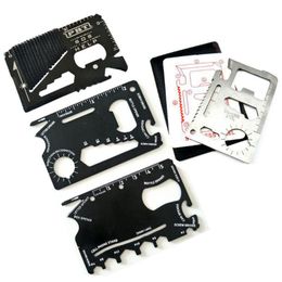 Professional Hand Tool Sets 11 In 1 Size Wallet Cutter Blade Stainless Steel Survival Multitool Utility For Camping Hiking DC120