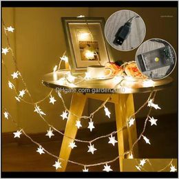 Decorations 20 Led Stars String Battery Powered Fairy Lights Christmas Year Holiday Decoration Usb Light(No Battery)1 Yezdd Gmpzl