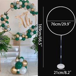 Round Circle Balloons Stand Balloon Hoop Holder Arch Weddng Backdrop Ballon Frame Baby Shower Kids Birthday Party Decoration 211216