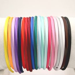 1cm Headband Thickened Candy Color Wrapped Cloth Hair Hoop DIY Material Hair Accessories