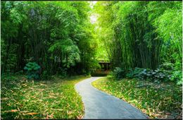 Custom wallpaper for walls 3d photo wallpapers murals Modern Idyllic natural scenery bamboo forest trail landscape mural wall papers painting decoration