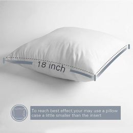 Cushion/Decorative Pillow 45x45cm 2-Piece White Core Cushion Insert Filling PP Cotton Throw Hypoallergenic Down Substitute Polyester Square