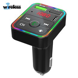 mp3 kit bluetooth UK - F2 car bluetooth FM transmitter Wireless Handsfree Audio Receiver kit TF card MP3 player 3.1A Dual USB Fast Charger PD chargers