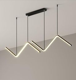 Modern led Pendant Lamps light for home living room dining kitchen creative strip hanging suspension lighting fixtures
