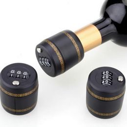 Plastic Bottle Password Combination Lock Wine Stopper tools Vacuum Plug Device k26