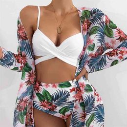 PBBB Swimwear Woman Swimsuit Sexy Bikini Ladies Printed Sexi Bikinis Push-up Padded Beachwear Set DROP 210621