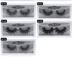 2021 NEW Mink False Eyelashes 5D Mink Eyelashes 25mm Natural Long 100% Real Mink Lashes High Volume Fluffy Eyelash Makeup Tool