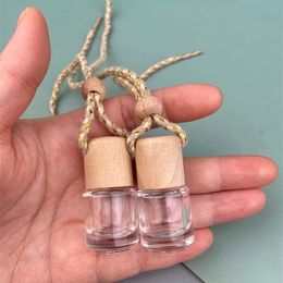 6ML Hanging Car Perfume Bottles Empty Glass Perfume Bottles For Car Air Freshener Pendant Containers