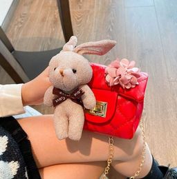 Baby bag Lady Mini cute Korean little rabbit handbag Diamond chain children cross body bags zero wallet