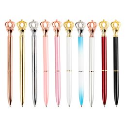 Colorful Crown Top Ballpoint Pen Black Ink Medium Point 1mm School Office Supplies Gift for Women KDJK2106